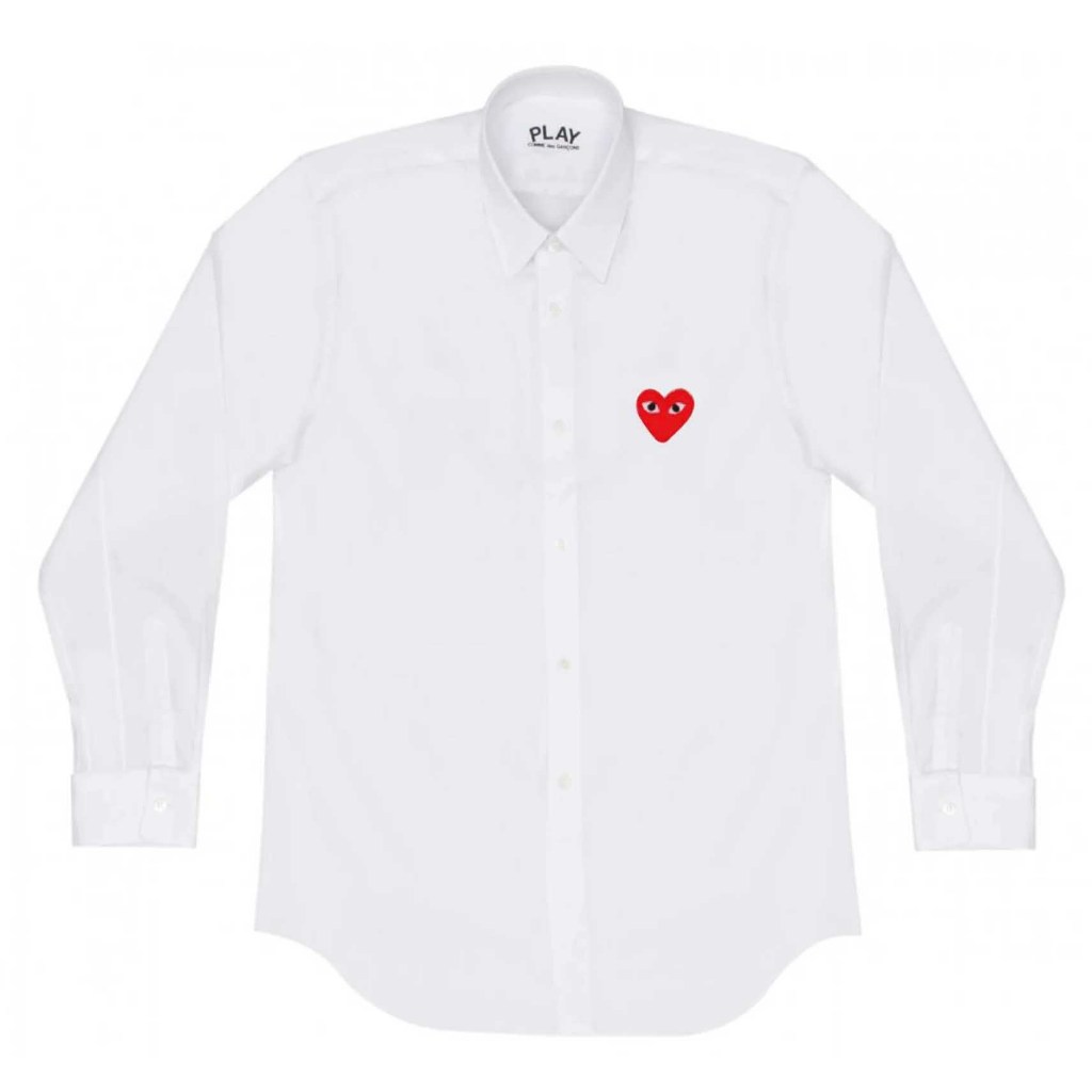 ใหม่PLAY，Rei Kawakubo，CDG，COMME des GARCONS，เสื้อแขนยาว，ชายและหญิงรุ่นเดียวกัน，หัวใจสีแดง，เสื้อผ้าฤดูใบไม้ร่วง