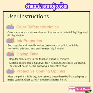 Pre-Order ตัวแทนจำหน่าย ** แยกสี ** Doloha : Acrylic Marker สูตรน้ำ สำหรับทำโมเดล หุ่นยนต์ ไม่มีกลิ่น
