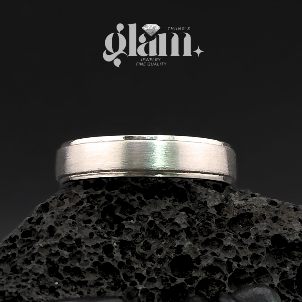 S3-4 *ส่งจากไทยภายใน 3 วัน* แหวนเกลี้ยงเงิน 925 ชุบทองคำขาว ไม่แพ้ ไม่คัน (ผิวด้าน/ผิวเงาแจ้งได้)