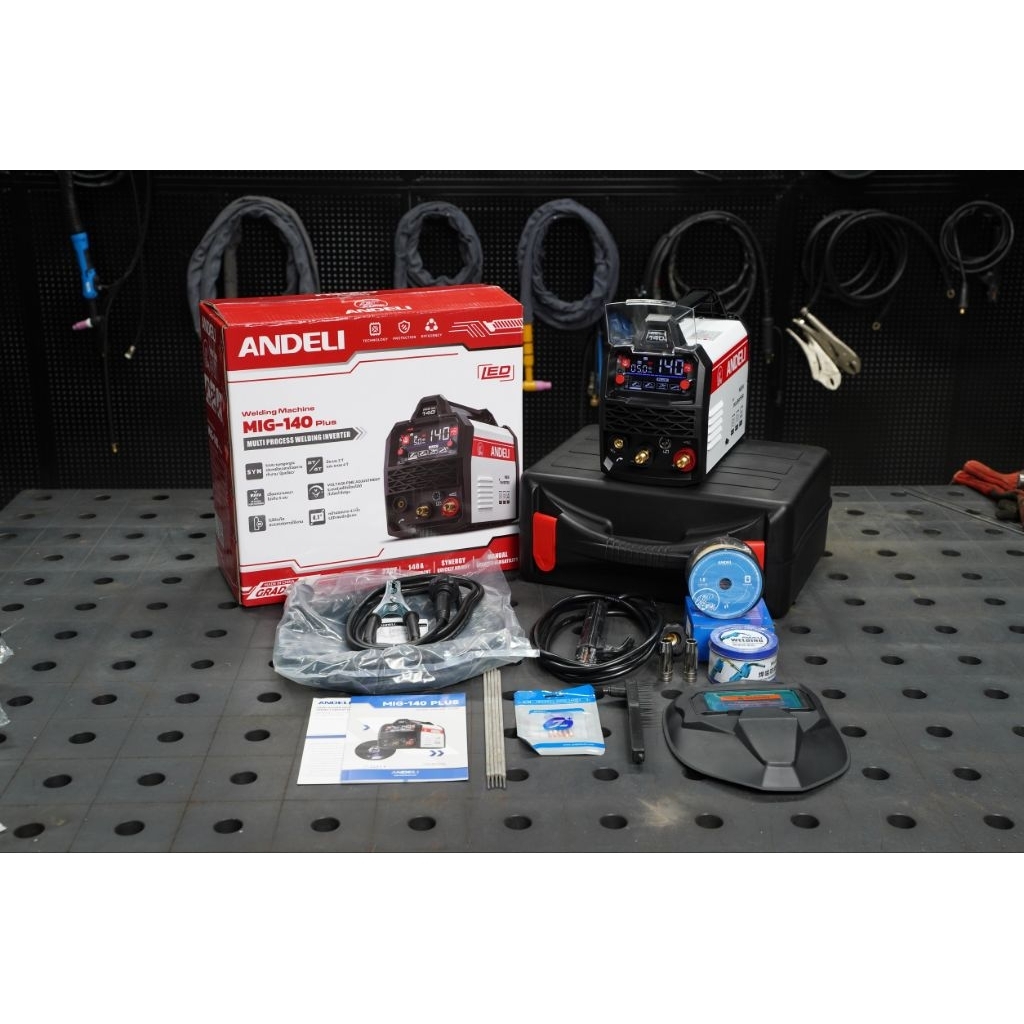 ANDELI เครื่องเชื่อมไฟฟ้า  MIG-140PLUS(V.5) ขวัญใจ DIY กลับมาพร้อมกับโฉมใหม่ ในราคาสุดคุ้ม