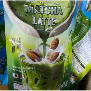 Jamsai โปร 1 แถม 1 (40ซอง) มัทฉะลาเต้ อัลมอนด์มิ้ว ชาเชียวมัทฉะ แจ่มใส matcha latte almond milk ไม่มีน้ำตาล