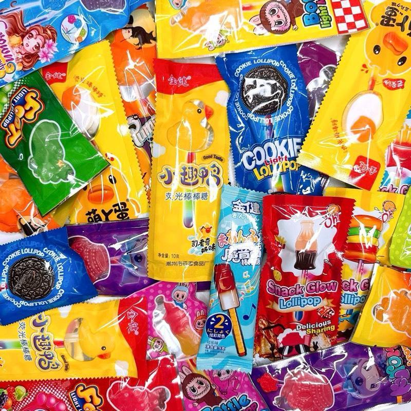 อมยิ้มลูกอมก้านเรืองเเสง มีอย.ไทย 1 กล่อง 30 ชิ้น