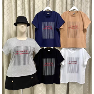 เสื้อยืดเข้ารูปสำหรับสาวอวบ ทรงสวยใส่พรางหุ่น ผ้ายูนิโคล่เนื้อดี