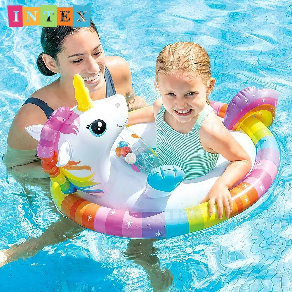 INTEX ห่วงยาง ห่วงยางเป่าลม  ห่วงสอดขารูปสัตว์ See-Me-Sit Rider Inflatable Pool รุ่น 59570 คละลาย