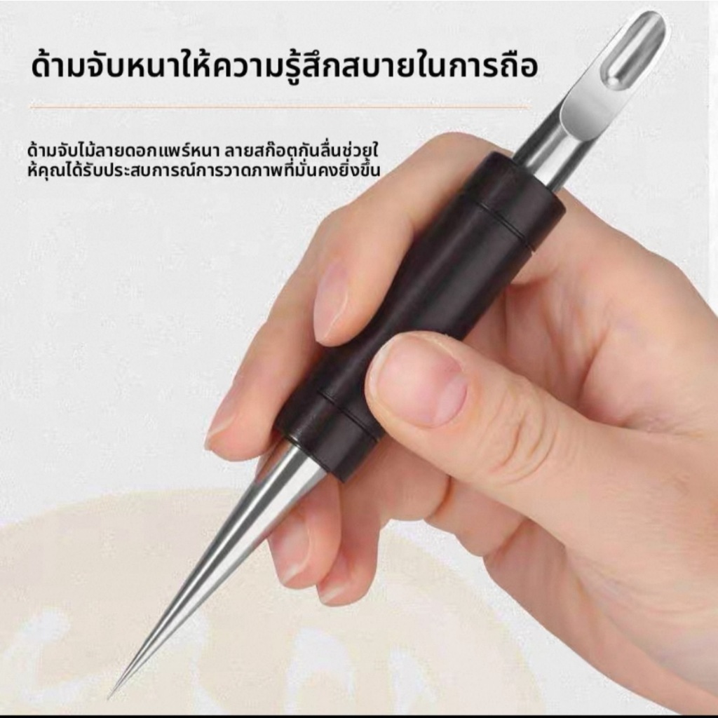 เข็มปากกาวาดกาแฟลาเต้ เข็มวาดคาปูชิโน Coffee Latte Art Pen