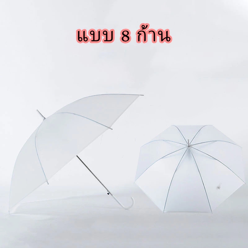 (ร่ม 10 คัน)ถูกสุดๆ ลดกระหน่ำ!! ร่ม กันฝน แฟชั่น ยาวเรนโบว์สีพา เเบบใส เนื้อร่มโปร่งแสง คละสี คุณภาพดีราคาถูก - รูปที่ 6