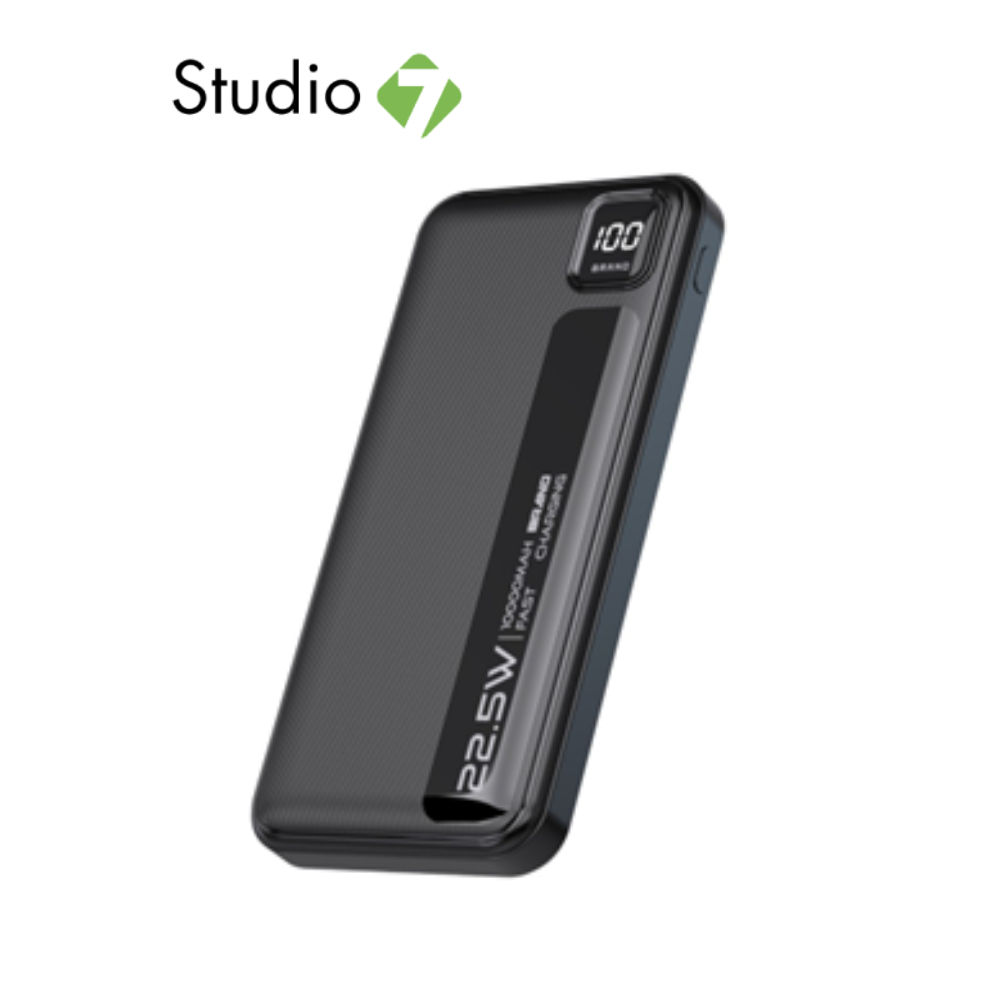 พาวเวอร์แบงค์ TECHPRO 10000 mAh 2 x USB-A/1xType-C EP-I117 Black by Studio7
