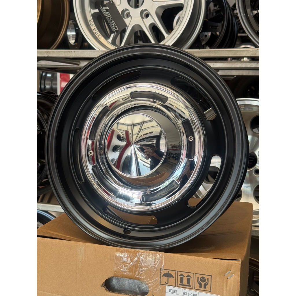 ล้อ KC11-2A01 (หมูกะทะ) ขอบ 15 กว้าง 6.5นิ้ว ออฟ+30 5รู100/5รู114 ราคาต่อวง แถมฟรีจุ๊บลมยาง Pacific