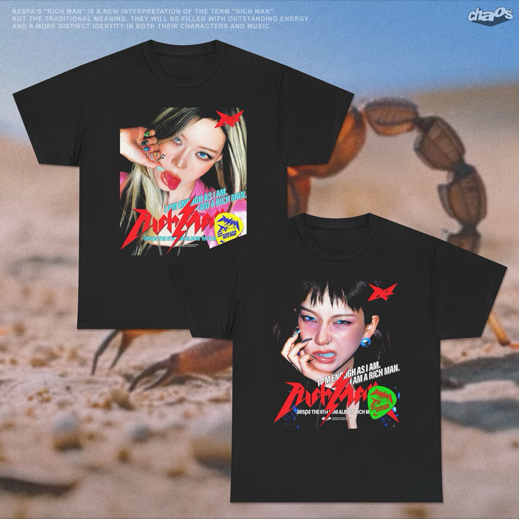 CHAOS T-SHIRT RICH MAN AESPA