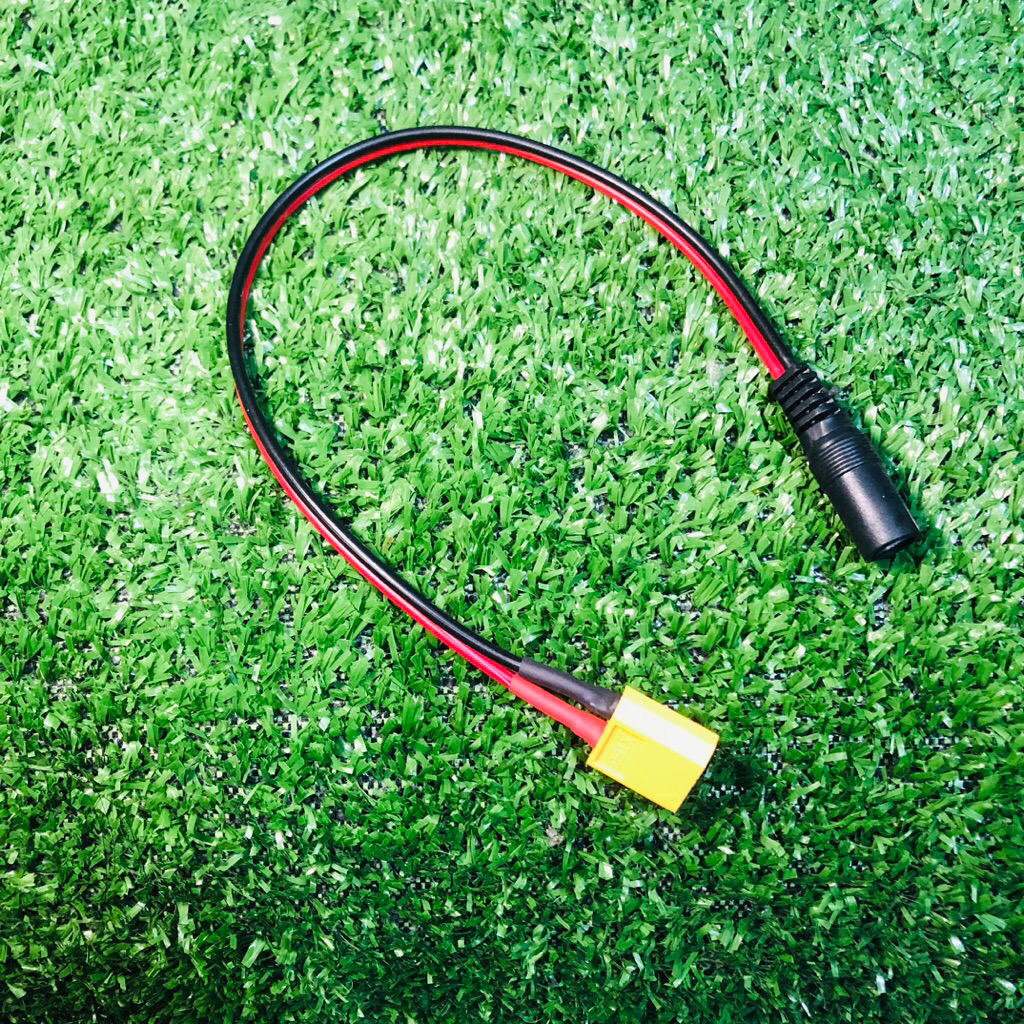 หัวแปลง XT60 ตัวผู้ เป็น DC 5.5x2.1mm ตัวเมีย Jack Adapter