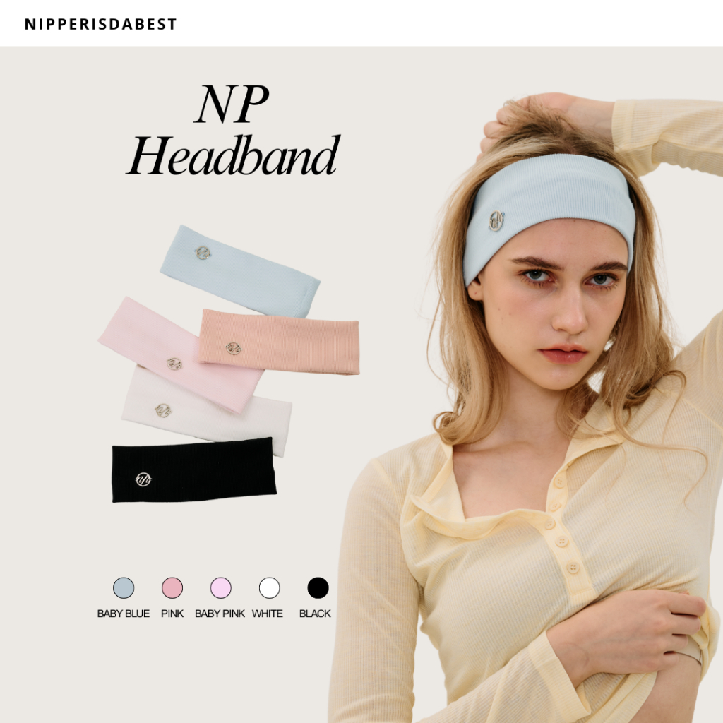 NIPPERISDABEST NPHeadband ผ้าคาดหัวดีเทลเย็บอะไหล่โลโก้