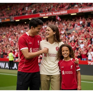Liverpool Football Club ลิเวอร์พูล เสื้อบอล เสื้อเชียร์ ชุดเยือน Away Fan Jersey ฤดูกาล 2025/26 A25SP05 และ S24SP02