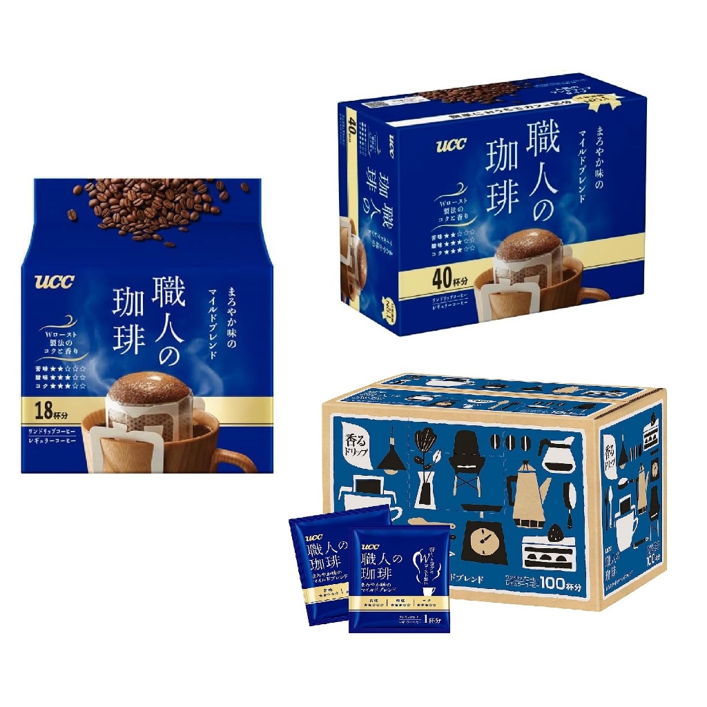 UCC Craftsman's Coffee, Mild Blend Drip Coffee, 16/30/50/100 packs, Japan Coffee【Direct from Japan】U