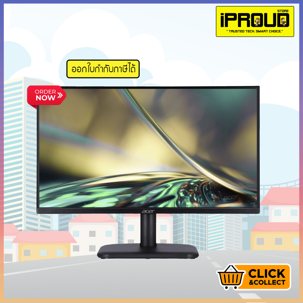 MONITOR (จอมอนิเตอร์) ACER EK220QH3BI - 21.5 INCH VA FHD 100Hz AMD FREESYNC