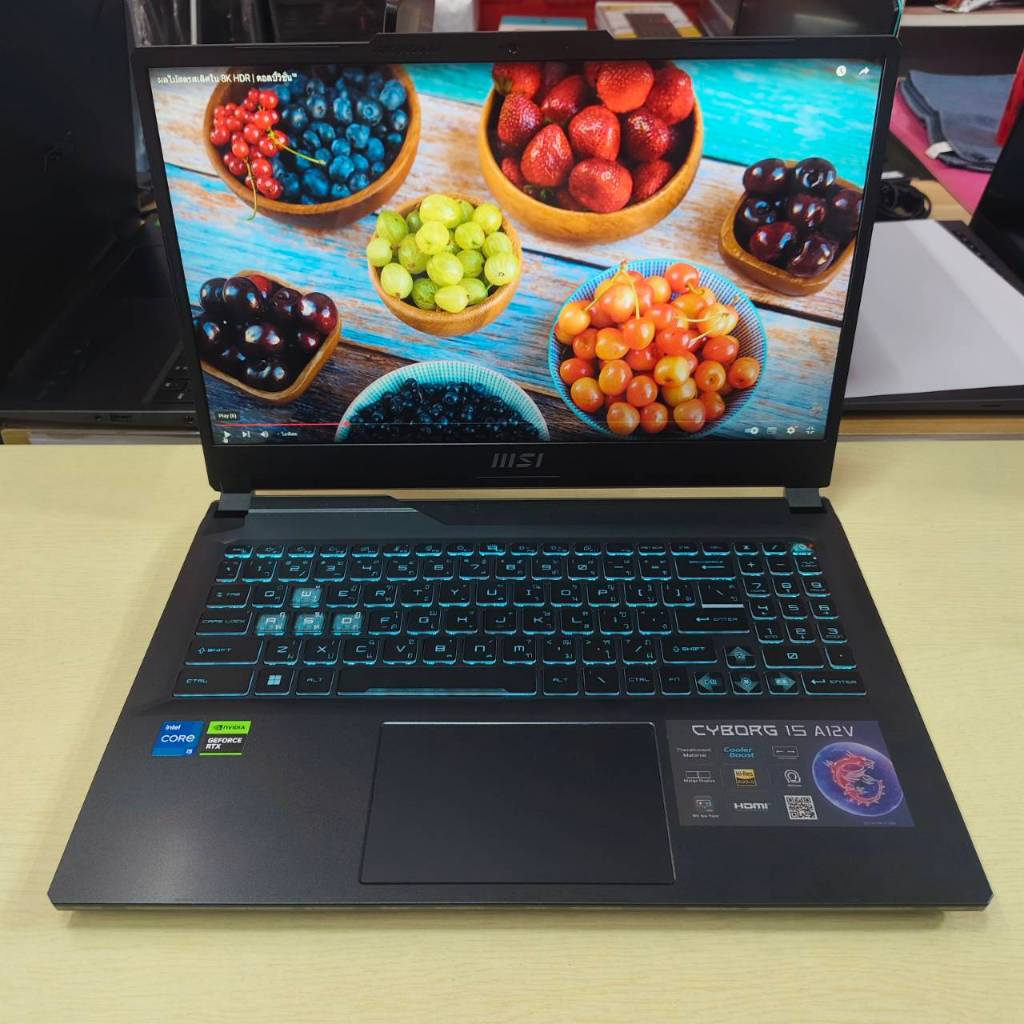 MSI CYBORG 15 A15VF-013TH สภาพเครื่อง 99% ประกัน IT CITY 11/10/2025 หน้าจอติดฟิล์มกันรอยแล้ว