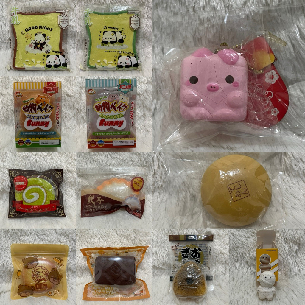 สกุชชี่ Squishy หลากหลายแบรนด์ heart for kris ชวา Leilei อาจมีตำหนิ สามารถขอดูเพิ่มเติมได้ค่ะ