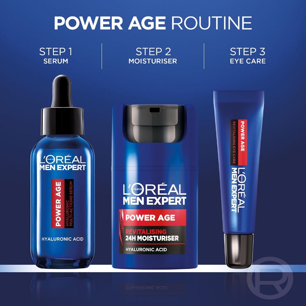 L'Oreal Men Expert Power Age Moisturiser 50ml / Serum 30ml / Eye Cream 15ml | ของแท้ พร้อมส่ง บำรุงผิวผู้ชาย ลดริ้วรอย