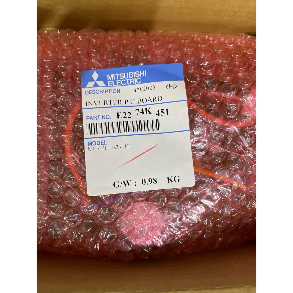 MITSUBISHI แผงวงจรแอร์ แผงบอร์ดคอยล์ร้อน MITSUBISHI มิตซูบิชิ Part No. E2274K451 รุ่น MUY-JP13VF-TH1