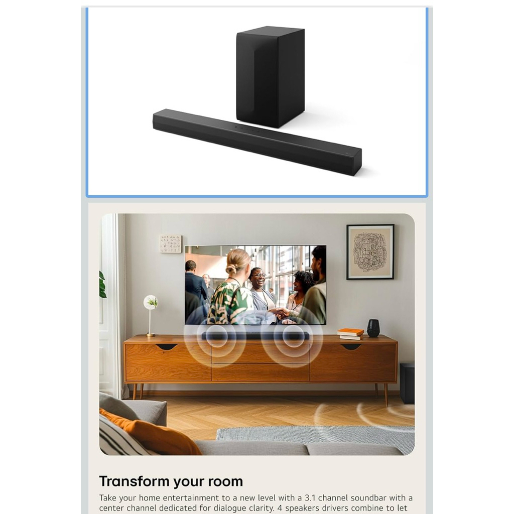 ปนะกันศูนย์ 1 ปี โฮมเธียเตอร์ LG Soundbar 5.1ch LG S60TR 440watt