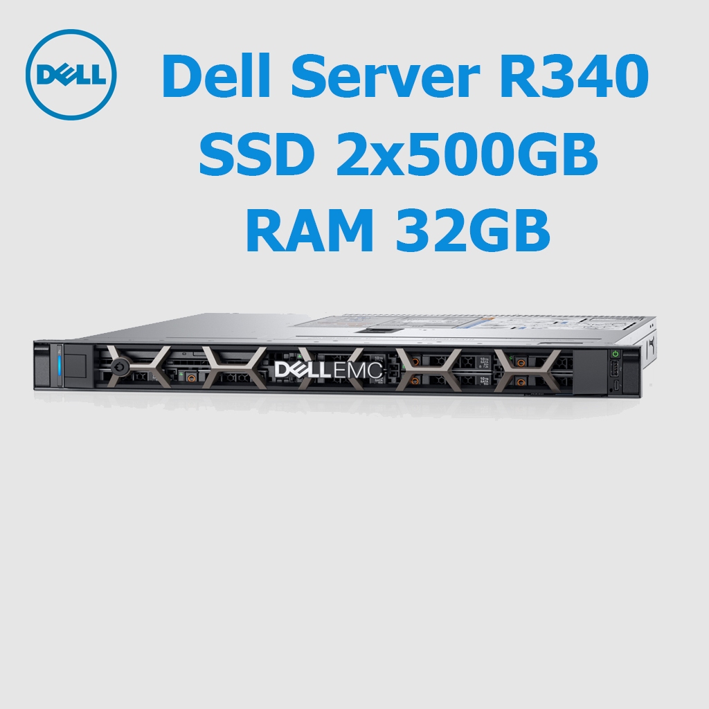 Dell R340 มือสอง server E-2176G 3.7GHz RAM 32GB SSD 2x500GB BIOS ล่าสุด 1 Sep 2025