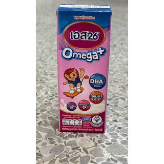 UHT S-26 Omega Plus สูตร 3 โอเมก้า กล่องม่วง ( นมกล่องยูเอชที เอส26 โอเมก้า พลัส สีม่วง สูตร 3 ยกลัง36 กล่องรสจืด )