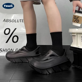 Tawii. รองเท้าแตะ รองเท้าแตะลําลอง กันลื่น UNISEX วัสดุ EVA กลางแจ้ง รองเท้าหัวโต ส้นหนา 5 ซม