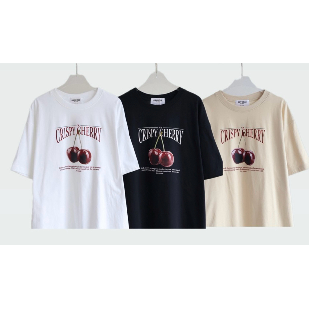 เสื้อยืด Oversize cotton100% ใส่ได้ชายหญิง งานป้ายAnywere