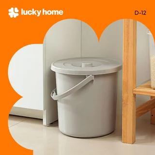 LUCKY HOME ถังแยกขยะ 12 ลิตร D-12 ขนาดสินค้า (เส้นผ่าศูนย์กลางxสูง) : 28 x 27.5 cm