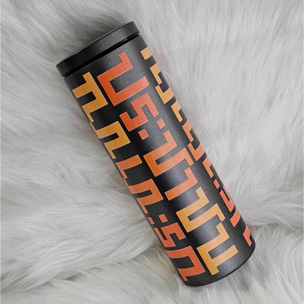 แก้วเก็บความเย็น สีดำ พาดลาย ประชาชน สีต่างๆ