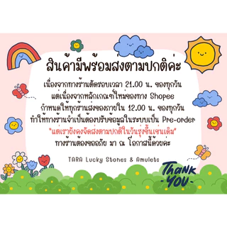 พร้อมส่ง หินนำโชค หินมงคลแบ่งขาย (ราคาต่อเม็ด) หินเจาะรู พร้อมนำไปร้อยได้เลยค่ะ ชุดที่ 2