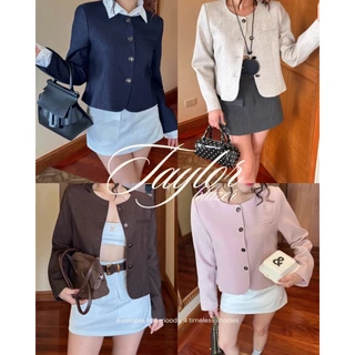 THESUNCO-Taylor Blazers (เทย์ลอร์)เบลเซอร์ครอป กระดุมTHESUNCO