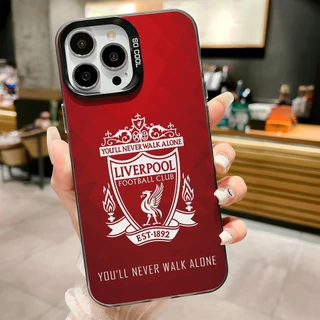 ลิเวอร์พูล FC เคสสําหรับiphone 17 Pro Max 15 14 XR 13 11 8 7 แฟชั่นชุบโลหะCool Creativeแบรนด์อินเทรนด์เคสซิลิโคนอ่อนนุ่ม
