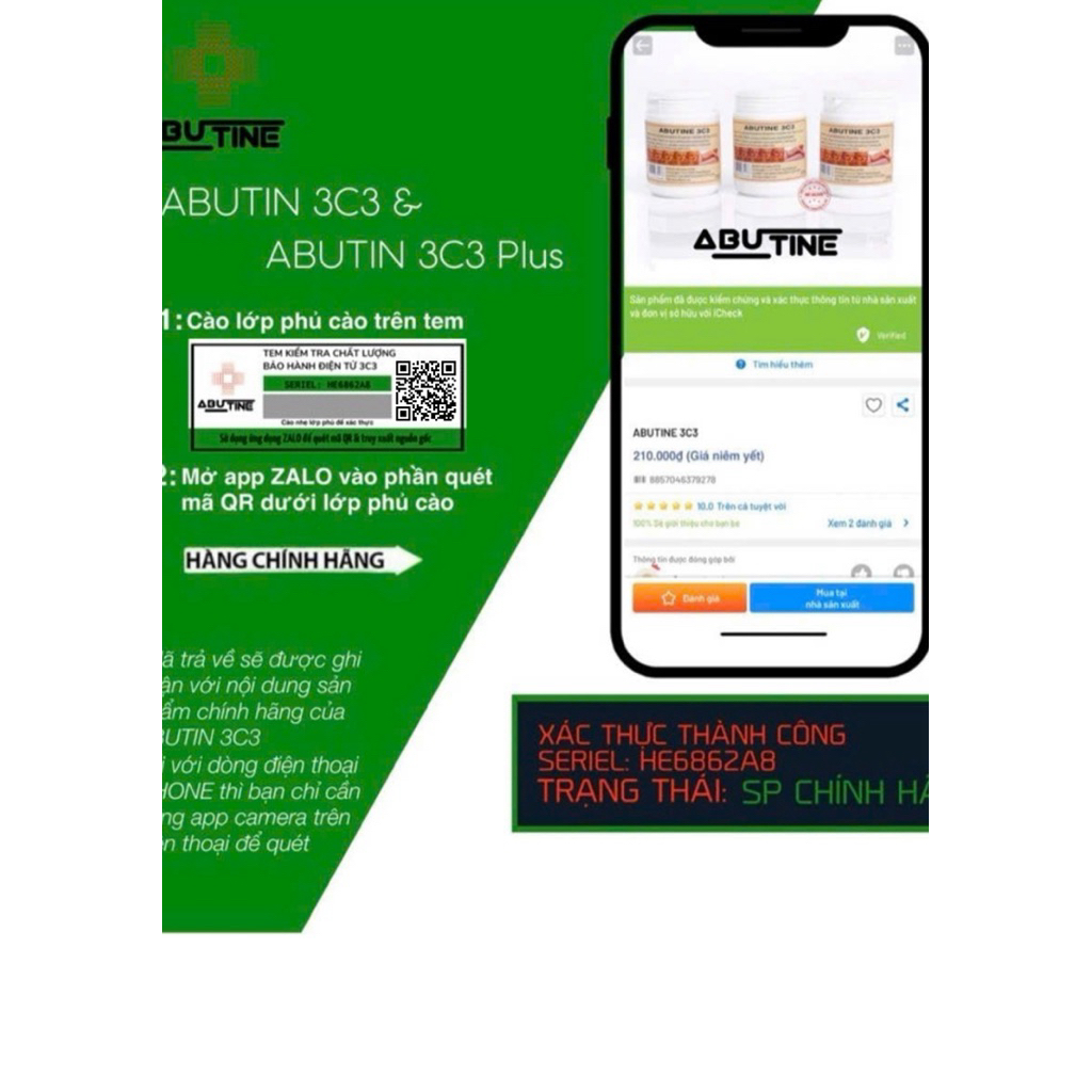 Abutine 3c3 Vietnam  cream 300ml