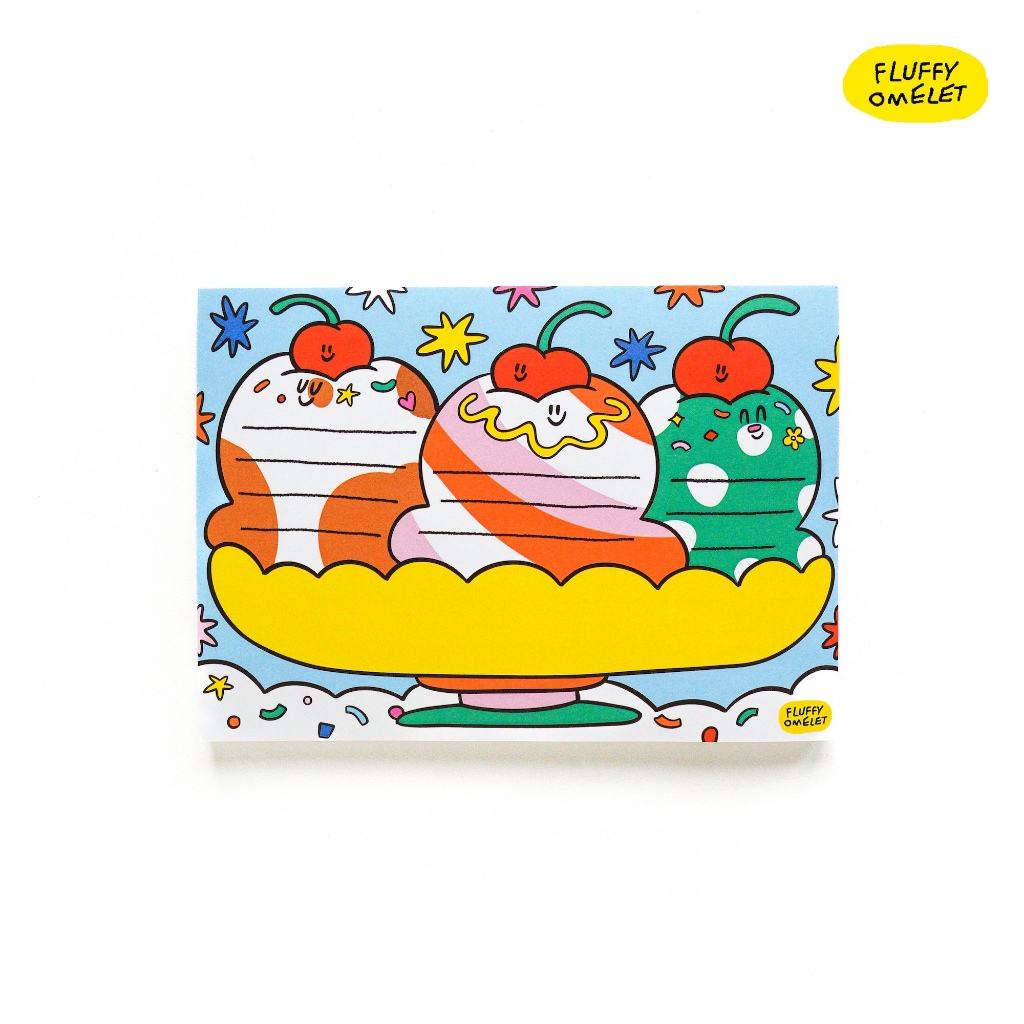 กระดาษโน๊ต ลาย TRIPPLE SCOOPS MEMOPAD A6
