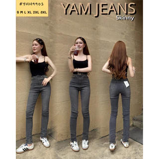 กางเกงยีนส์ทรงขาเดฟสลิม เอวสูงปรี๊ด ผ้ายืด ใส่สบาย เป้า13-14นิ้ว ยาว41-42นิ้ว ขายาวไม่ลอย