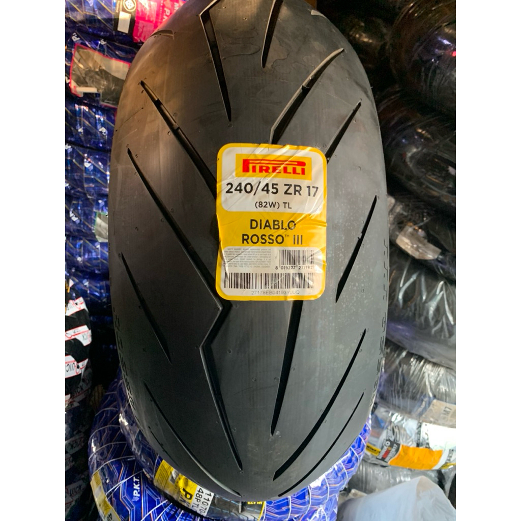 ยางใหม่ ยกคู่ Pirelli Rosso 3 ใส่ Ducati Diavels ยางปี 24