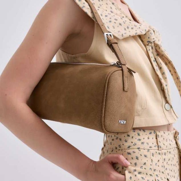 ⭑.ᐟ🥐กระเป๋าปั๊บบี้ หนังกลับ สายสะพายไหล่ ปรับระดับได้ เปิด-ปิดด้วยซิป #67419 ⭑.ᐟ🥐