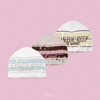DADDY | Keep A Secret Beanie หมวกไหมพรม ลายทาง สุดน่ารัก