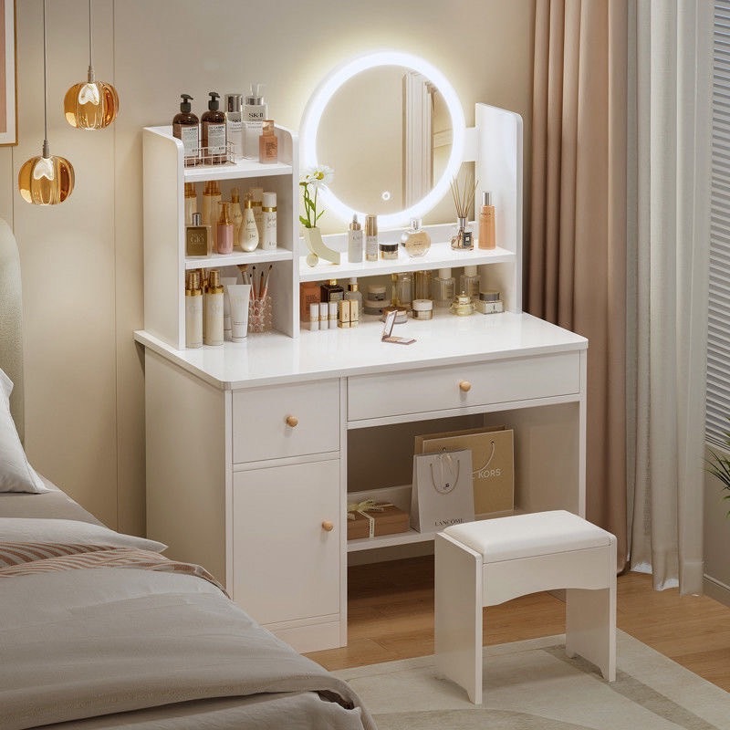 โต๊ะเครื่องแป้ง โต๊ะแต่งหน้า มีลิ้นชัก Dressing Table การประกอบอย่างง่าย ขนาด 80cm