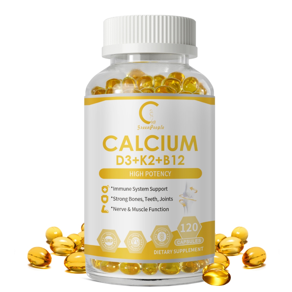 GPGP Calcium แคลเซียม + D3 + K2 + B12 แคปซูล , Vitamin วิตามิน D3,วิตามิน K2,วิตามิน B12,เสริมภูมิคุ
