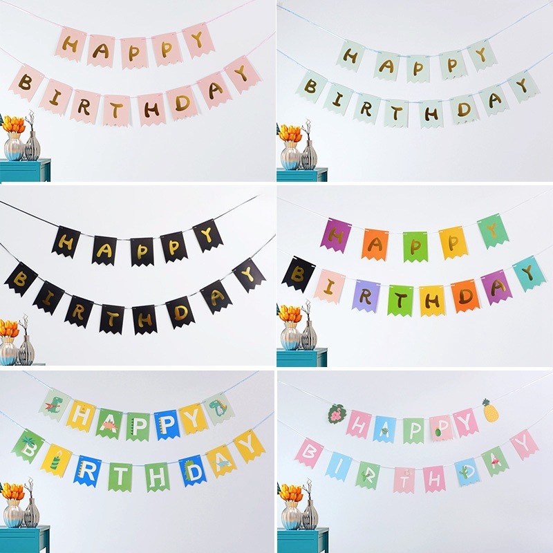 ธงแขวนวันเกิด ธง happy birthday ป้ายวันเกิด ป้ายแขวนวันเกิด ป้ายhappy birthday อุปกรณ์ตกแต่งงานปาร์ตี้ งานวันเกิด