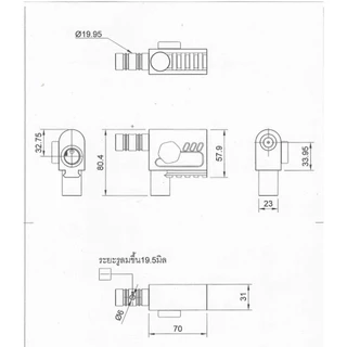 อุปกรณ์เสริมดำน้ำถังออกซิเจน อุปกรณ์เสริมดำน้ำวาล์วงานดิบไม่ทำสียาว70มิลเพิ่มห้องลมเพิ่มปริมาณเพิ่มความเสถียร
