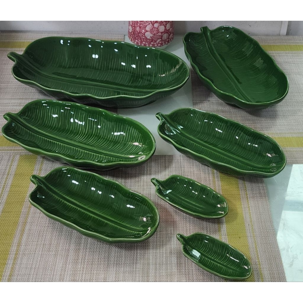 จานใบตองเซรามิคเนื้อเกรดเอขนาด 4,5,8,9,10,12,14 นิ้ว โรงงานลำปาง#สินค้าใช้เวลาจัดส่ง 3 วัน#