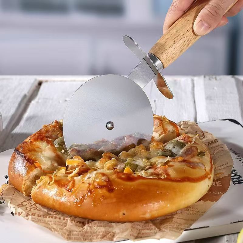 ส่งไว มีดพิซซ่าล้อเดียวเครื่องมือเบเกอรี่ Pizza Cutter ที่ตัดพิซซ่า มีดตัดพิชซ่า ที่ตัดพิซซ่าสเตนเลส - รูปที่ 4