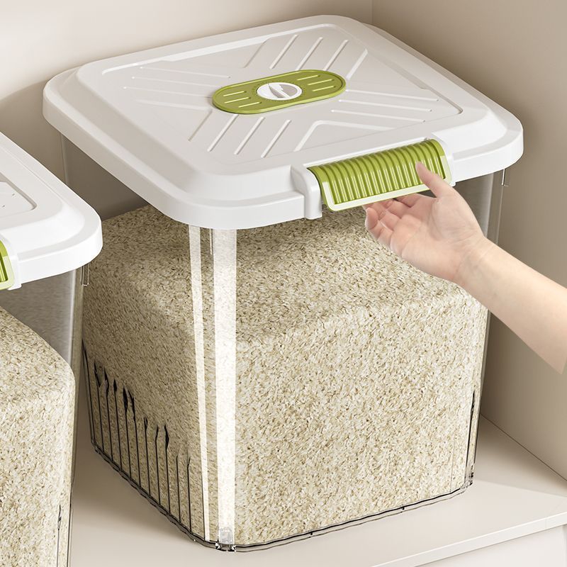 Living ลังข้าวสาร กล่องเก็บอาหารแห้ง พร้อมถ้วยตวง ถังเก็บเม็ดข้าวสาร  กล่องเก็บข้าวสาร ความจุขนาดใหญ่ 5KG-25KG