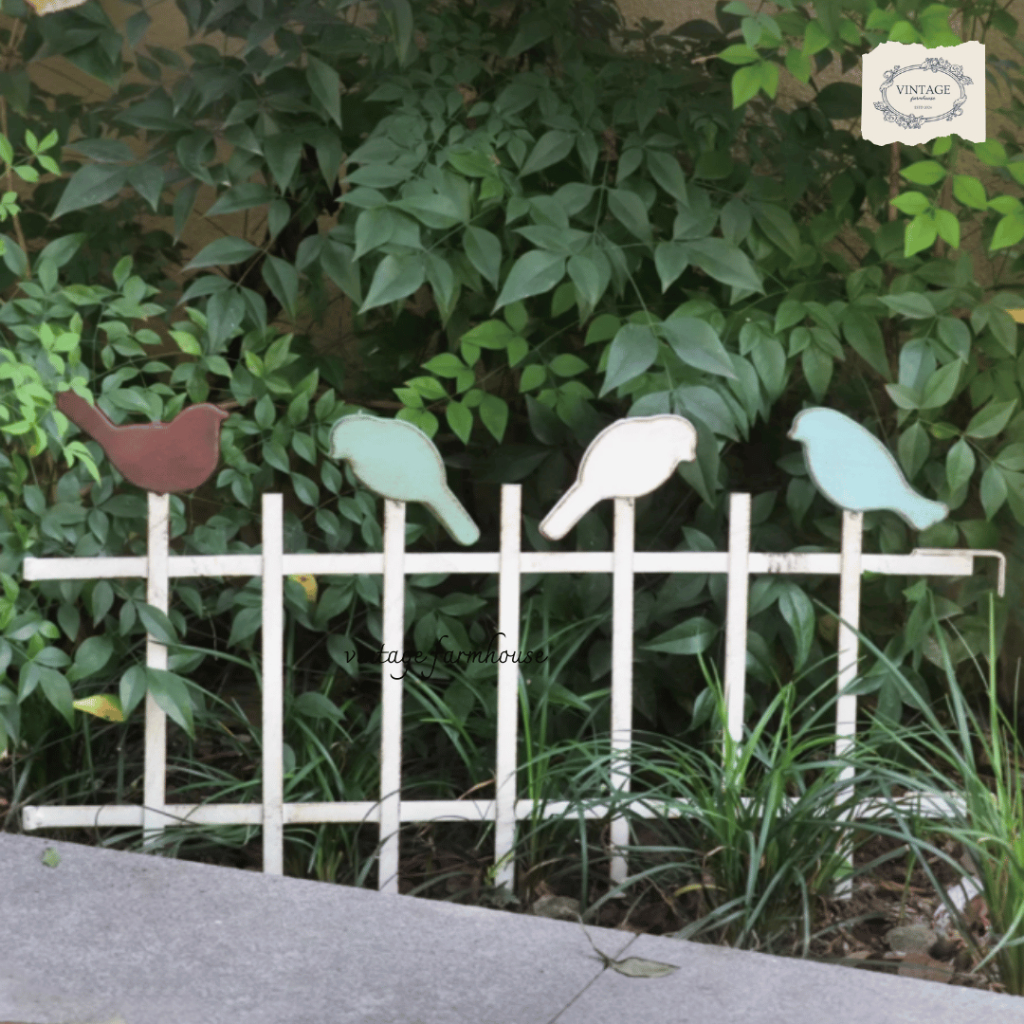 Vintage Farmhouse - รั้วเหล็กกั้นต้นไม้ รั้วเหล็กวินเทจ รั้วปักดินสำหรับกั้นต้นไม้ ประดับสวนสวย รั้วเหล็กปักดิน - รูปที่ 3