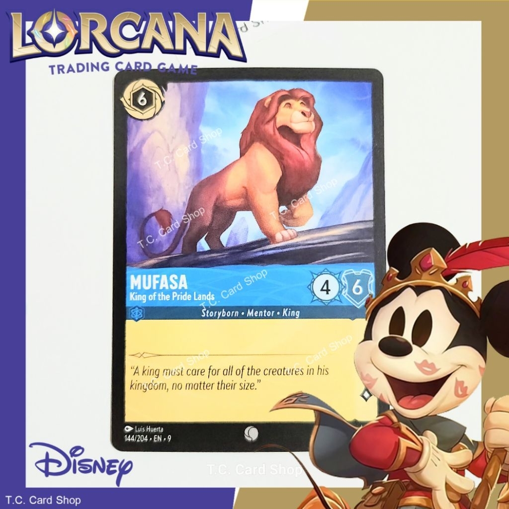 Mufasa - King of the Pride Lands - 144/204 C - Disney Lorcana  (ดิสนีย์ ลอร์คาน่า) (Fabled)