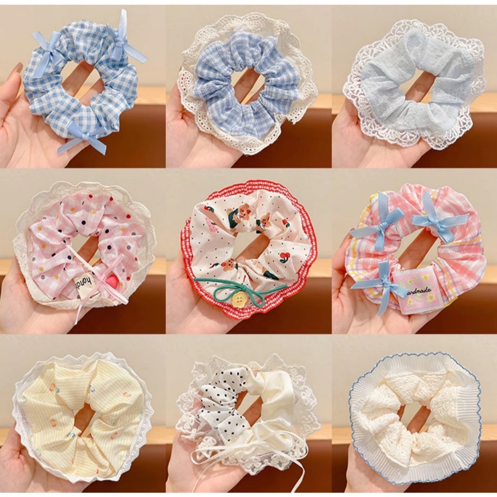 🌸MKL🌼 ยางมัดผมแฟชั่น สีสันสดใส ยืดหยุ่นได้สูง ลายน่ารัก สไตล์เกาหลีสำหรับผู้หญิง มีให้เลือกหลายแบบ พร้อมส่งในไทย#F13