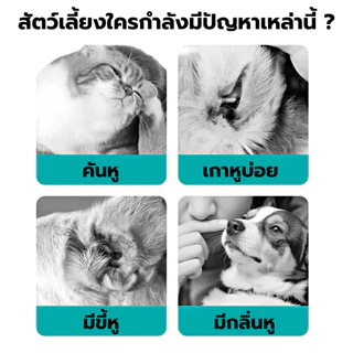 DOMDOMPET:แผ่นเช็ดหูเเมว ผ้าเช็ดทำความสะอาดหูสัตว์เลี้ยง แบบอ่อนโยน ไม่ระคายเคือง 200เเผ่น