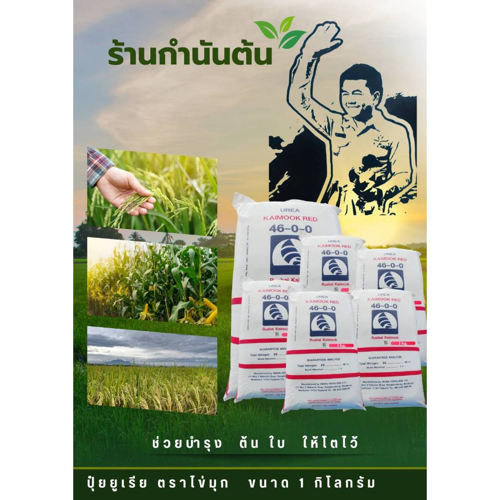 ปุ๋ยยูเรีย 46-0-0 ตาเรือใบไข่มุก แบบเม็ดโฟม แบ่งขายถุงละ 1กิโล ช่วยบำรุง ต้น ใบ ให้เจริญเติบโตไว